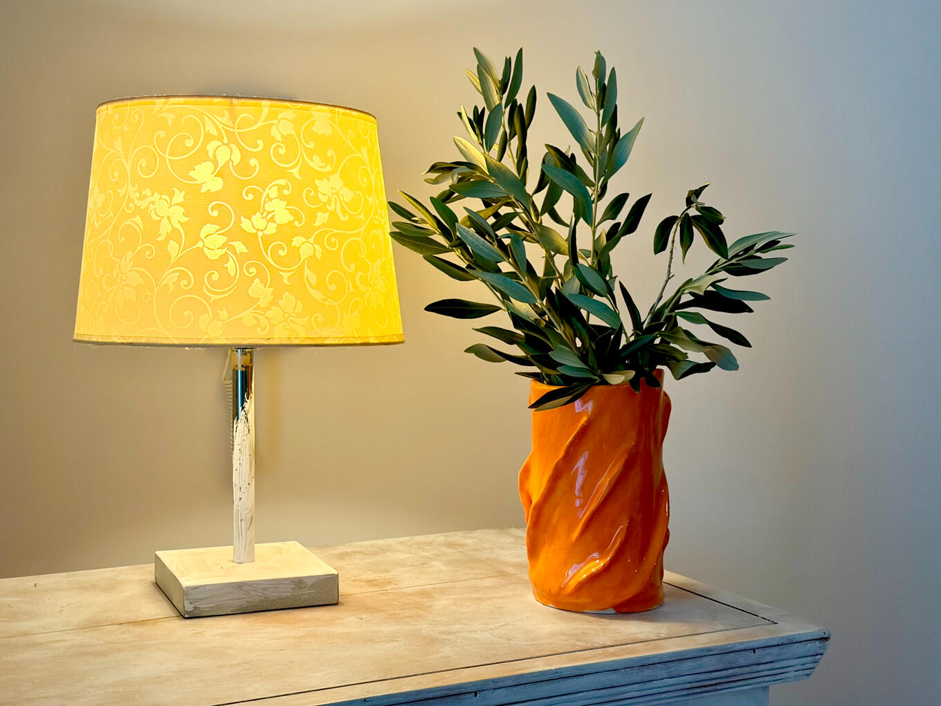 AVAILABLE: Sculptural Vase in Bold Modern Orange